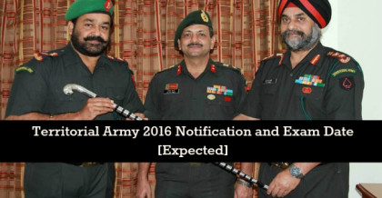 Territorial Army Recruitment Notification And Exam Date