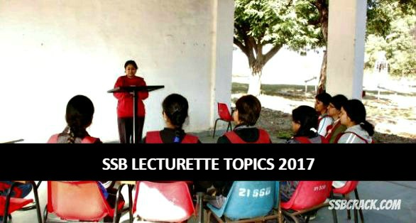 SSB Lecturette topics 2017