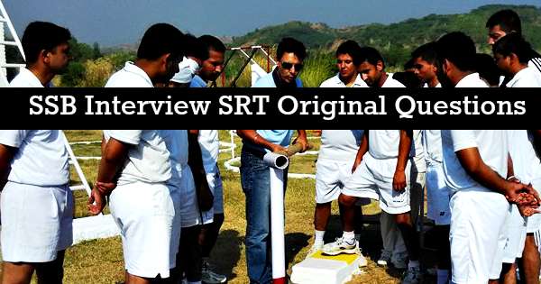 SSB Interview SRT Original Questions