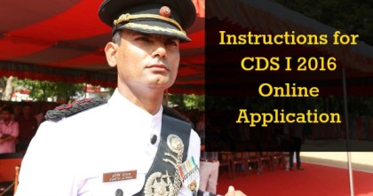 Instructions for CDS 1 2016 Online Application