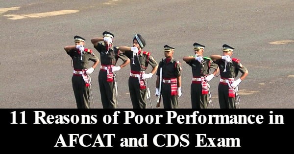 11 REASONS OF POOR PERFORMANCE IN AFCAT AND CDS EXAM