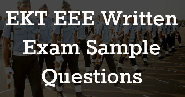 EKT EEE Written Exam Sample Questions