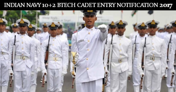 INDIAN NAVY 102 BTECH CADET ENTRY NOTIFICATION 2017