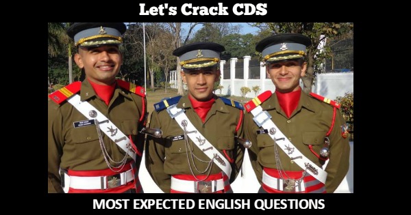 Most Expected English Questions For CDS 2 2017