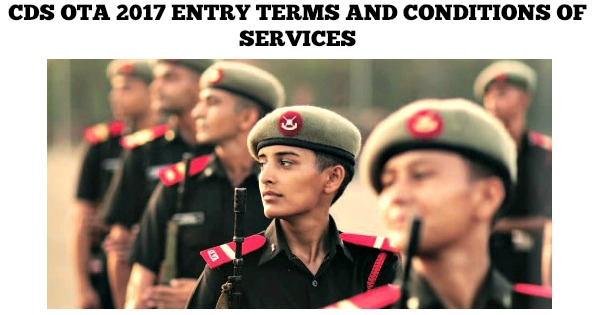 CDS OTA 2017 ENTRY TERMS AND CONDITIONS OF SERVICES
