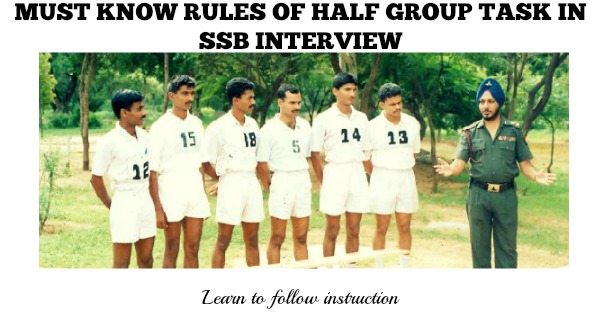Must Know Rules of Half Group Task in SSB Interview