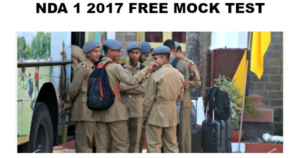 NDA 1 2017 Free Mock Test