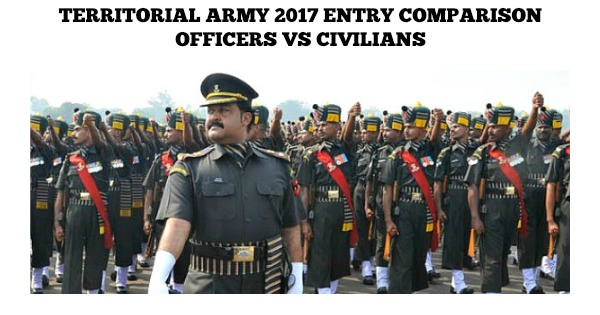 Territorial Army 2017 Entry Comparison Officers Vs Civilians