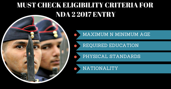 Must Check Eligibility Criteria For NDA 2 2017 Entry