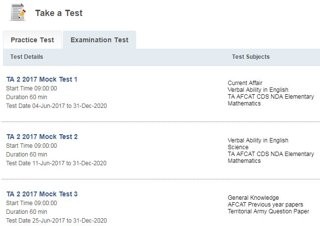 TA Mock Test