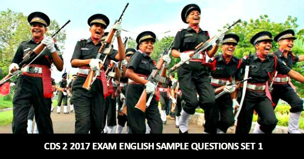 CDS 2 2017 Exam English Sample Questions Set 1