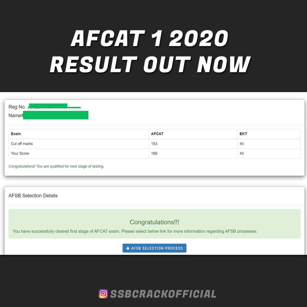 afcat 1 2020 cut off official