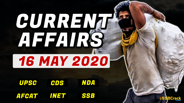 16 May 2020 Daily Current Affairs