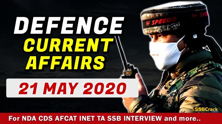 21 may 2020 defence current affairs