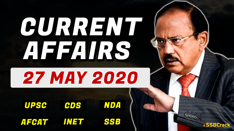 27 May 2020 Current Affairs