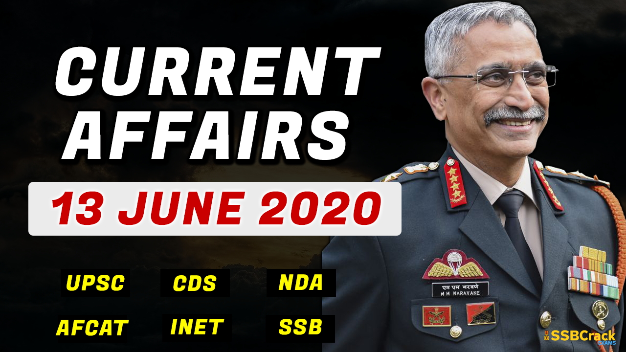 13 June 2020 Current Affairs