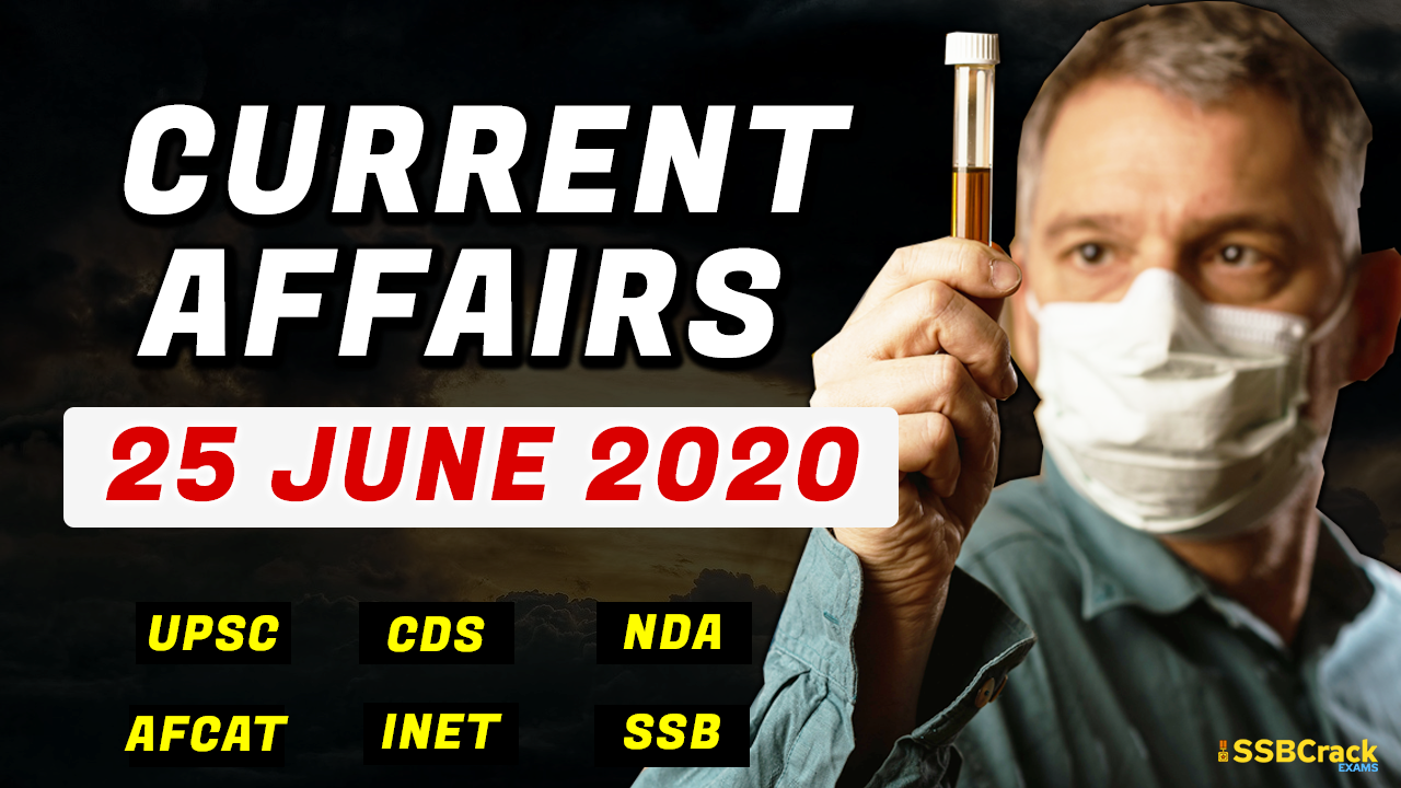 25 June 2020 Current Affairs