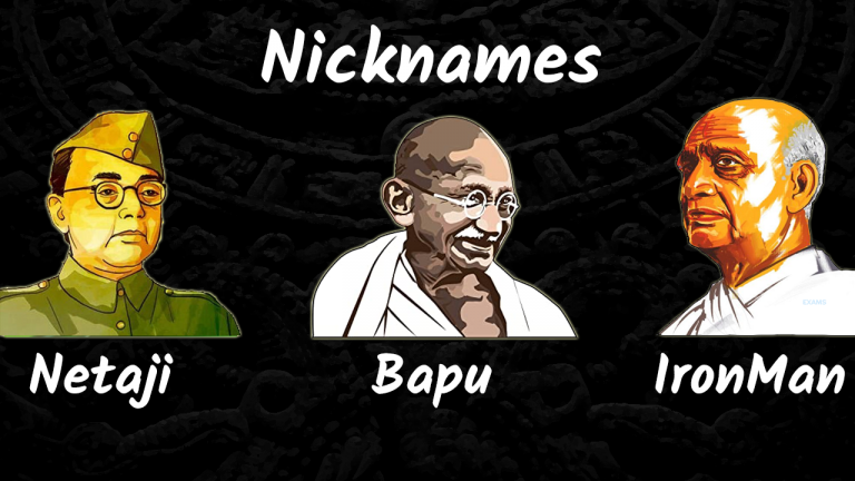List of Famous Personalities & their Nicknames