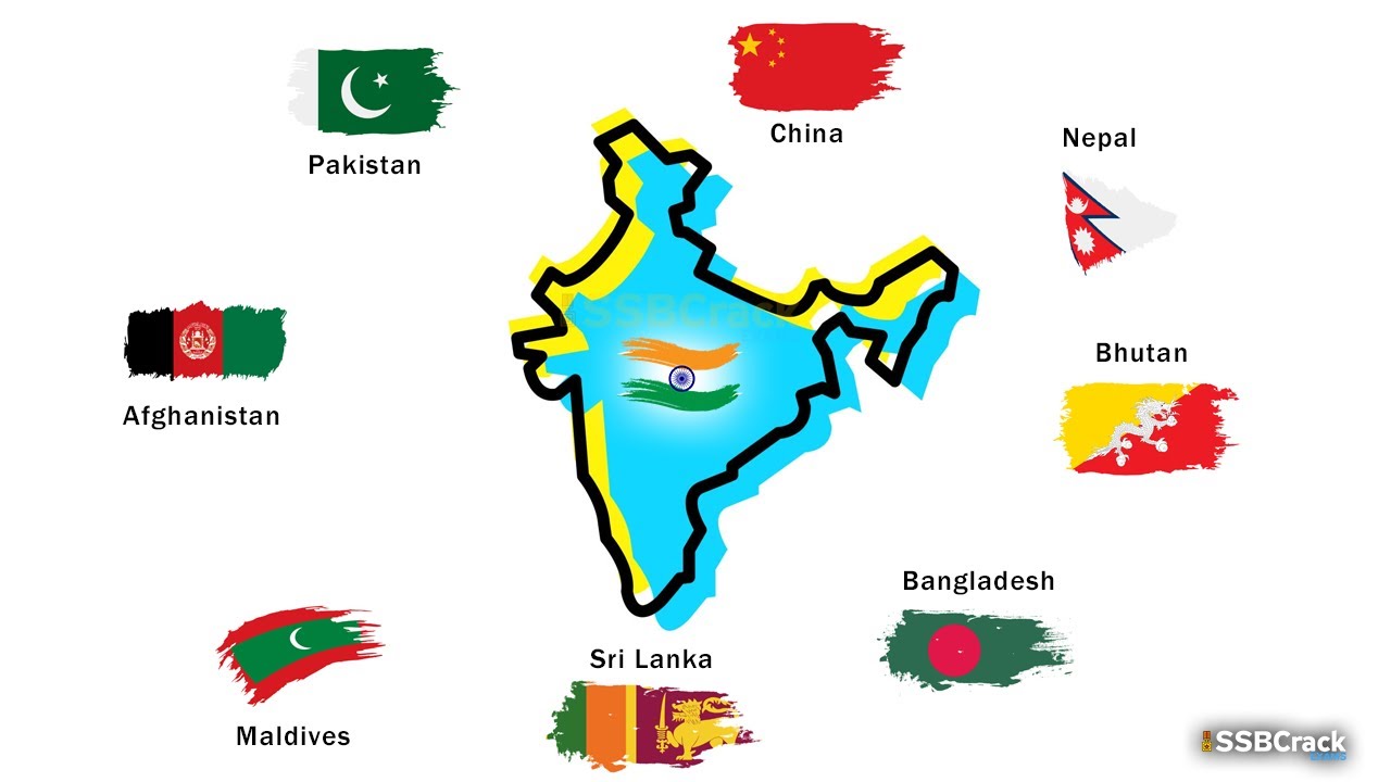 Neighbouring Countries Of India Map