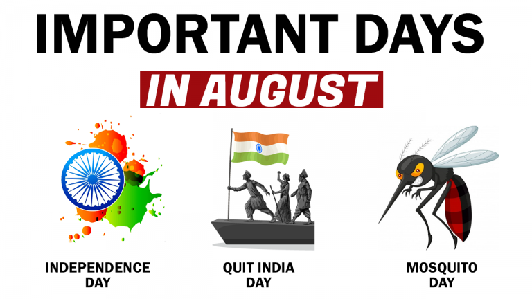 List Of Important Days In August Month