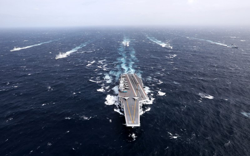 Chinese Aircraft Carrier Fleet Drills In South China Sea