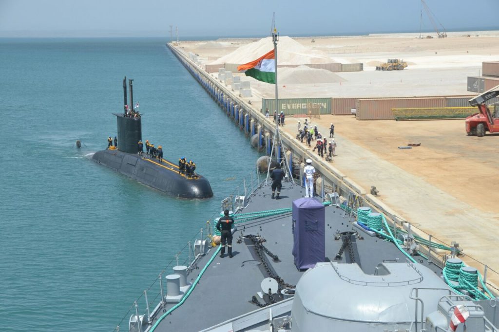 INS Shishumar SSK class sub of IN at Port of Duqm Oman