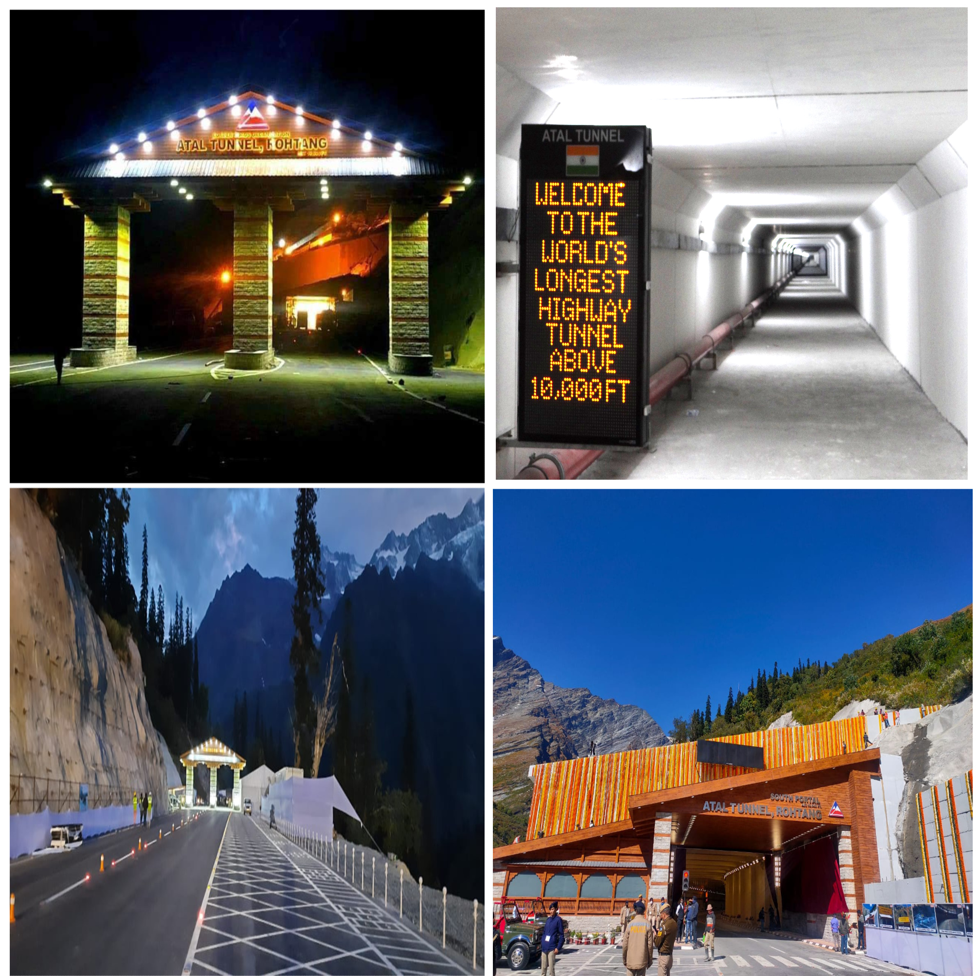 Atal Tunnel World's longest tunnel above an altitude of 10,000 Feet