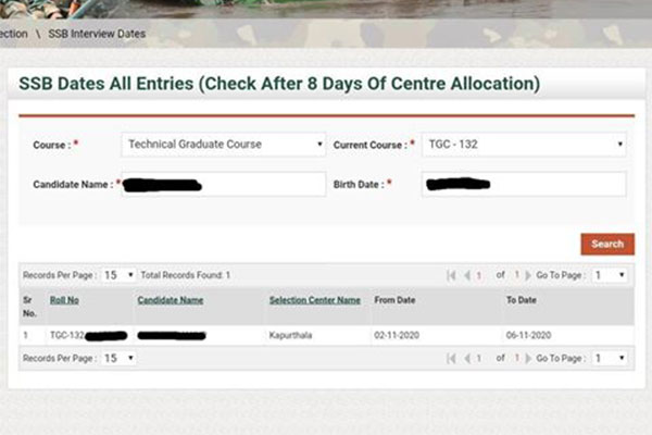 tgc 132 ssb dates