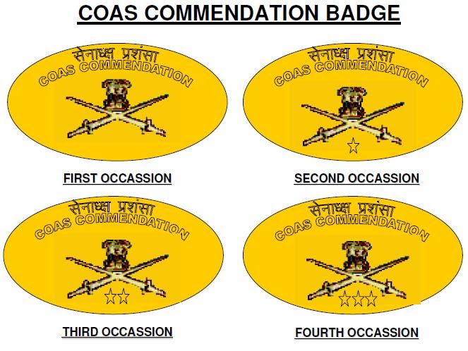 COAS Commendation Card