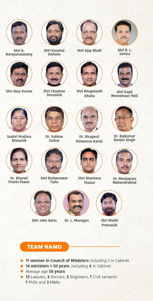 new union council of ministers 2021