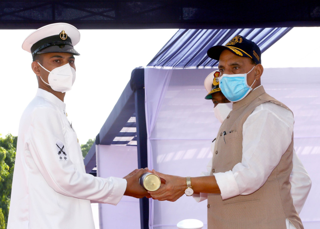 raksha mantri confers gallantry and meritorious service medals to indian coast guard personnel