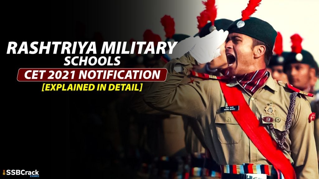 Rashtriya Military Schools CET 2021 Notification Explained in Detail