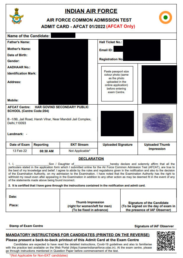 afcat 1 2022 admit card 1