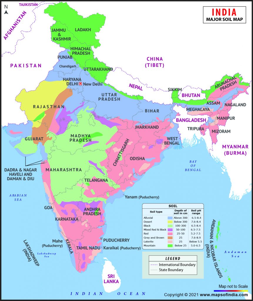 india map of soils