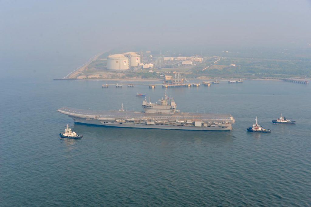 indias first indigenous aircraft carrier iac vikrant sets off for third phase of sea trials
