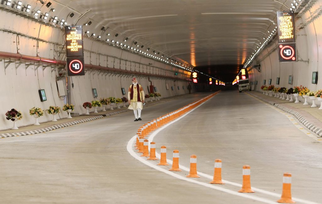 atal tunnel officially recognised as longest highway tunnel above 10000 feet by world book of records 1