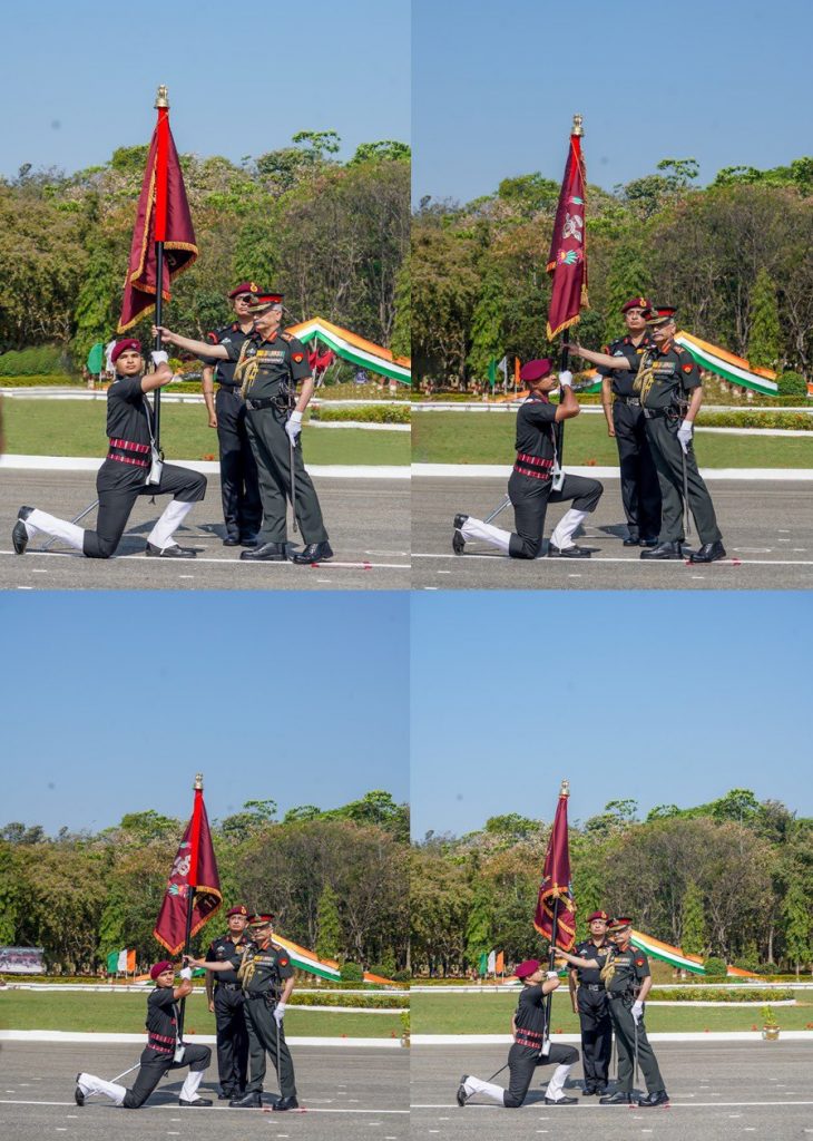 chief of army staff presents presidents colours to units of the parachute regiment 4