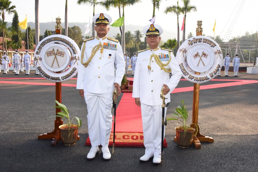 chief of naval staff inspects preparations for presidents fleet review and naval exercise milan