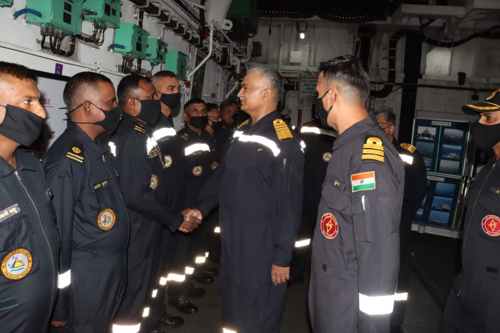 chief of naval staff inspects preparations for presidents fleet review and naval exercise milan 2