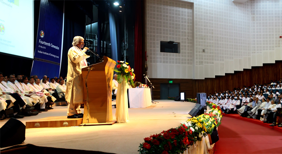 Dr A P J Abdul Kalam addresses the 14th Convocation ceremony at the Indian Institute of Technology Guwahati