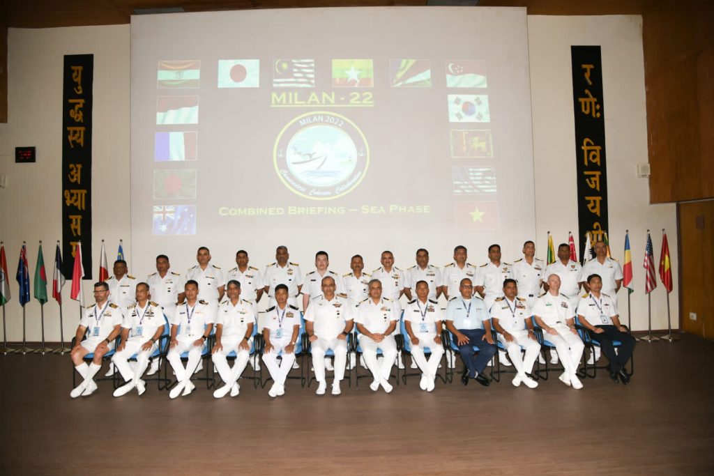 sea phase of multi national exercise milan 2022 commenced