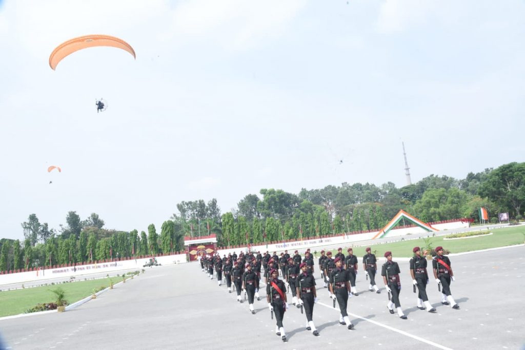 55 young paratroopers passing out parade held at parachute regiment training centre 2