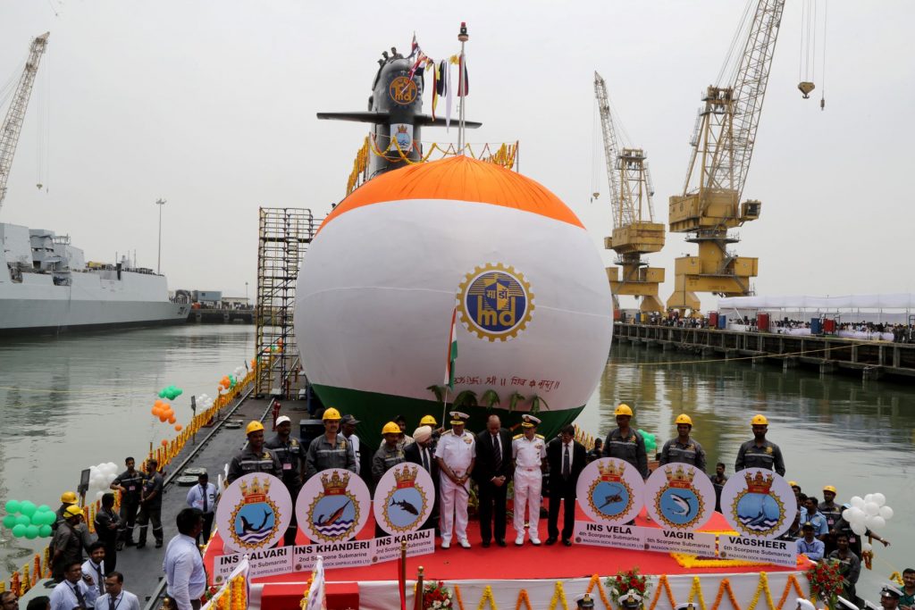 india launches sixth scorpene submarine vagsheer 2