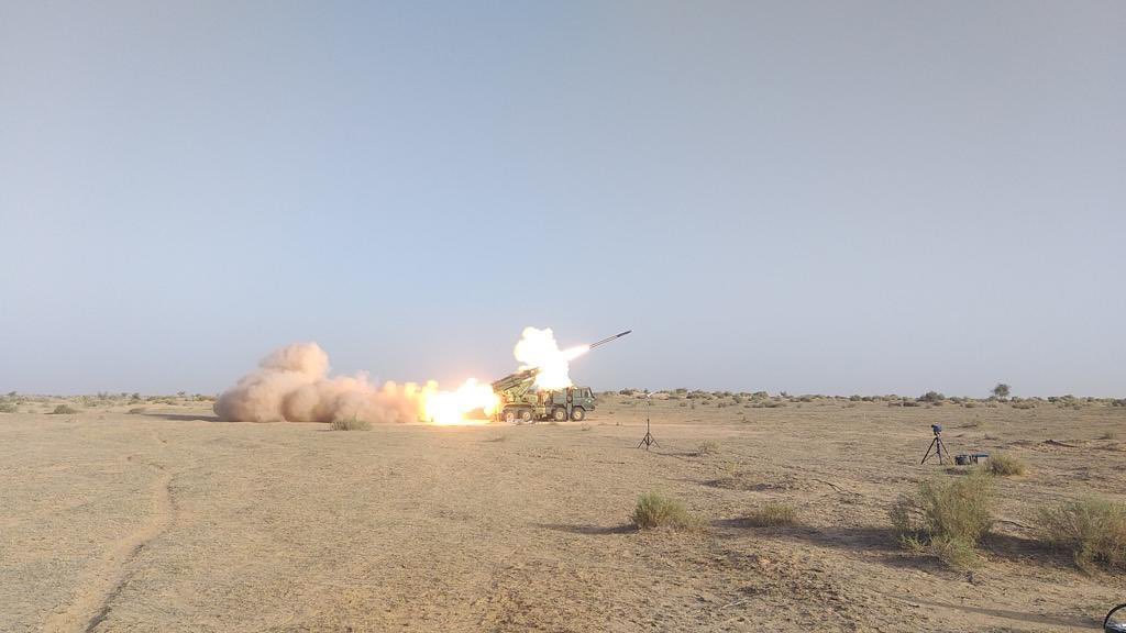 pinaka mk i enhanced rocket system and pinaka area denial munition rocket systems successfully flight tested by drdo and indian army
