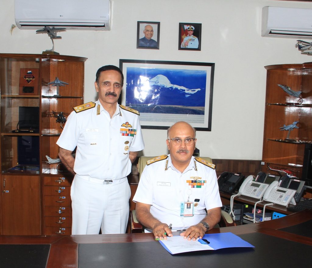 vice admiral sanjay mahindru avsm nm assumed charge as deputy chief of the naval staff