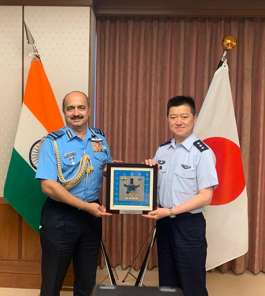 air chief marshal vr chaudhari arrived in tokyo for a four day visit to japan 4