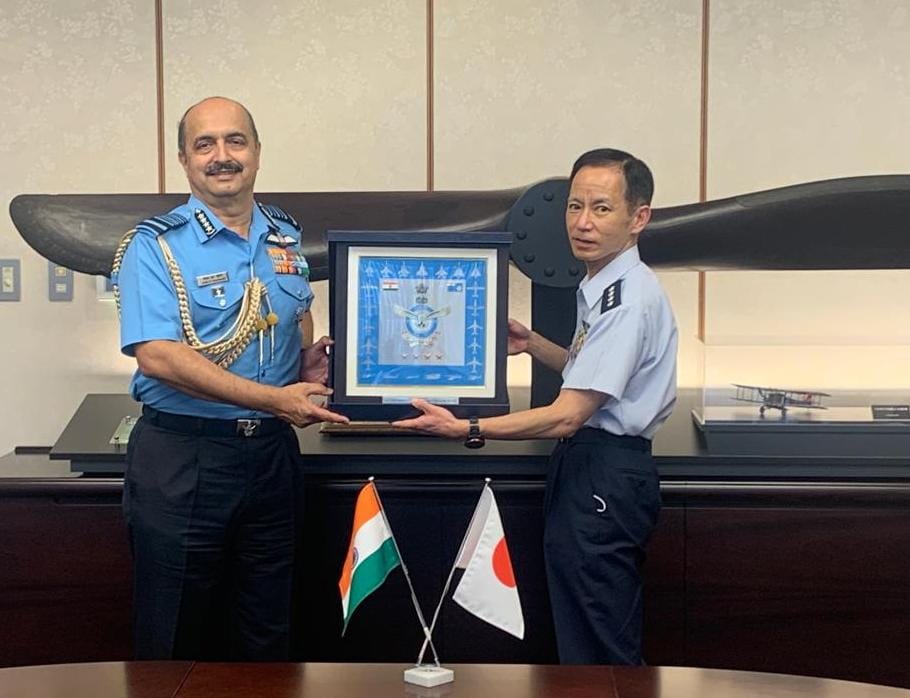 air chief marshal vr chaudhari arrived in tokyo for a four day visit to japan 7