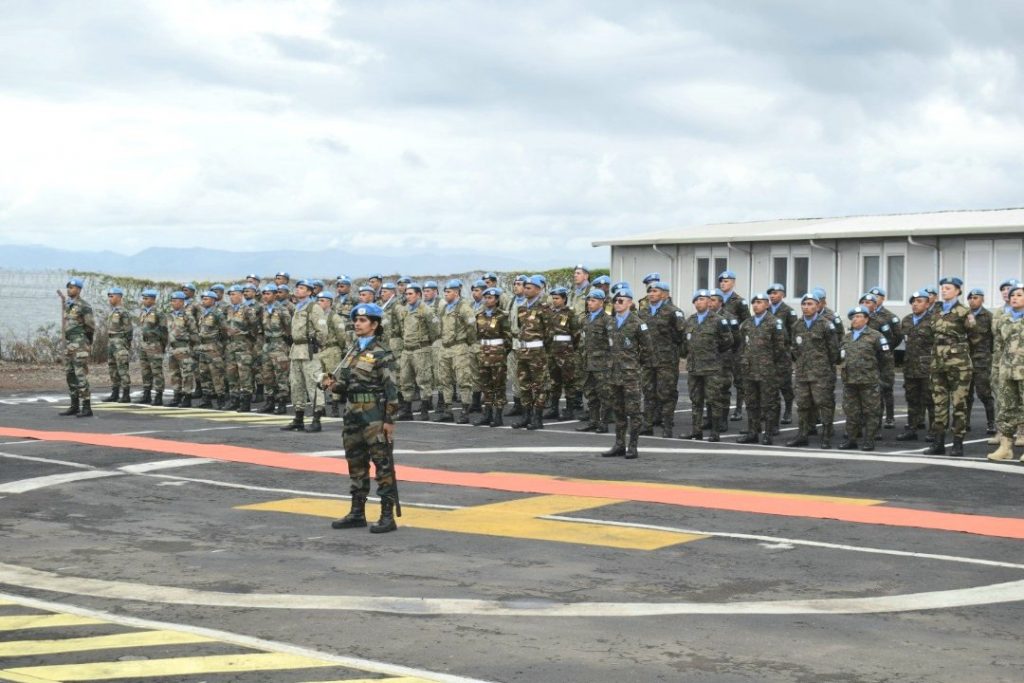 major jyoti yadav commands international contingent during un international peacekeepers day