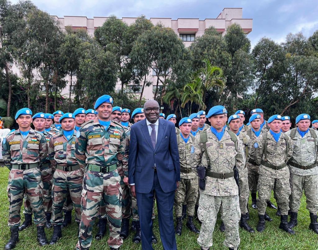 major jyoti yadav commands international contingent during un international peacekeepers day 6
