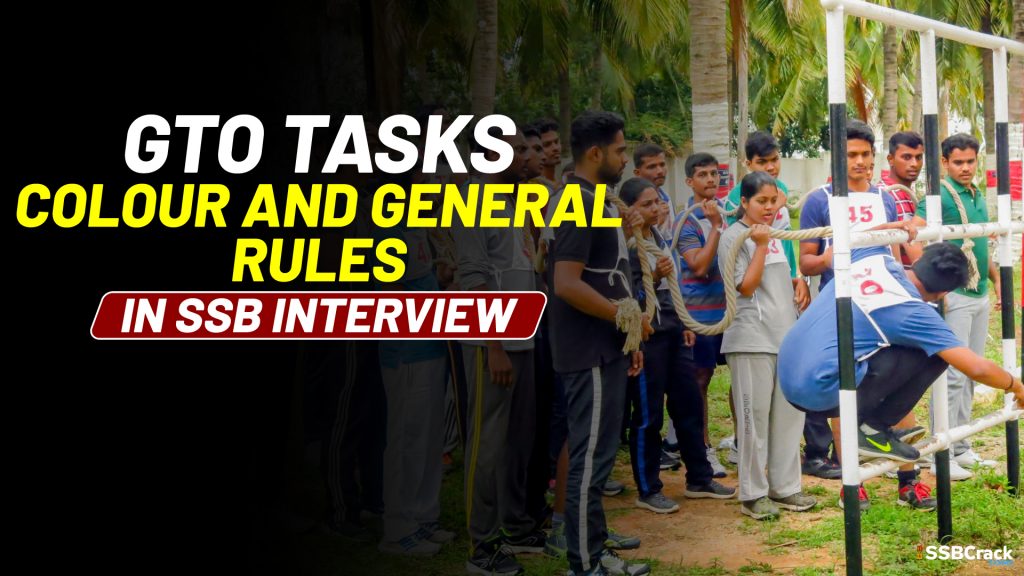 GTO Tasks Colour and General Rules in SSB Interview